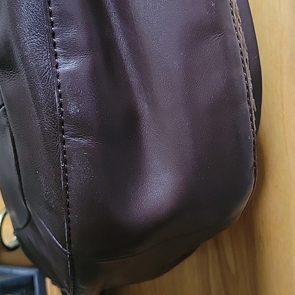 Coach brown leather satchel messanger crossbody bag - Picture 5 of 8